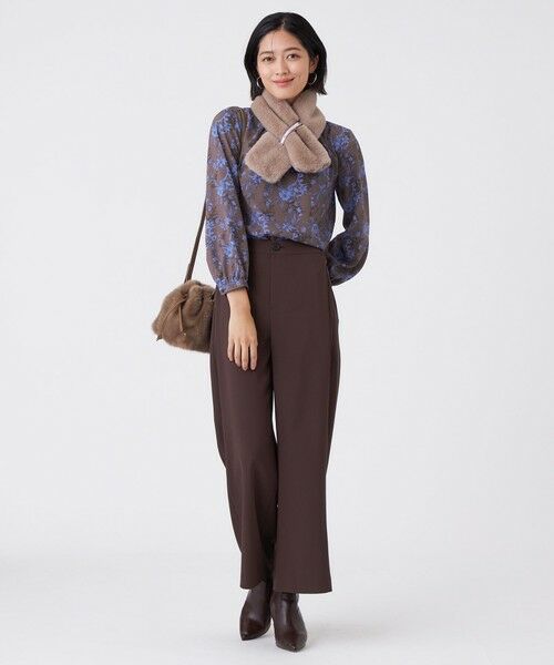 TRANS WORK / トランスワーク シャツ・ブラウス | 【ウォッシャブル】エッチングフラワープリントブラウス | 詳細3