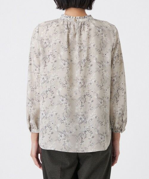 TRANS WORK / トランスワーク シャツ・ブラウス | 【ウォッシャブル】エッチングフラワープリントブラウス | 詳細6