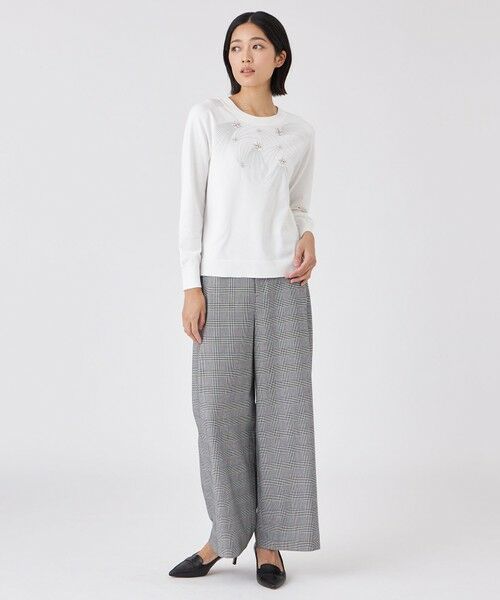 TRANS WORK / トランスワーク ニット・セーター | 【ウォッシャブル】ビジューニットプルオーバー | 詳細1