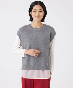 TRANS WORK / トランスワーク ニット・セーター | 【ウォッシャブル】エクストラファインウールジレ