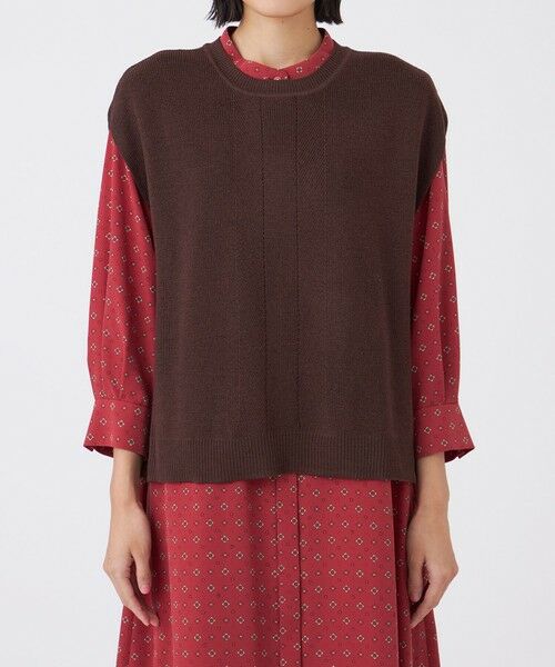 TRANS WORK / トランスワーク ニット・セーター | 【ウォッシャブル】エクストラファインウールジレ | 詳細6