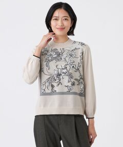 TRANS WORK / トランスワーク ニット・セーター | 【ウォッシャブル】FlowerJQ柄ニットプルオーバー