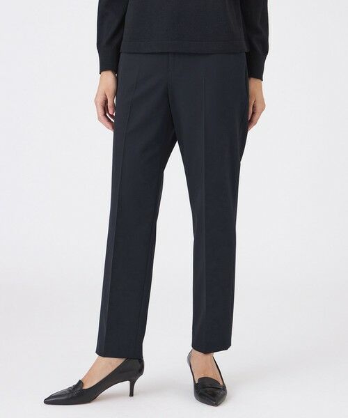 TRANS WORK/トランスワーク 【ウォッシャブル】アルガンオイルストレッチパンツ ネイビー3 36 TRANS WORK/トランスワーク 【ウォッシャブル】アルガンオイルストレッチパンツ ネイビー3 36