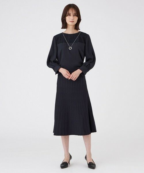 TRANS WORK / トランスワーク ロング・マキシ丈スカート | 【ウォッシャブル】リバーシブルニットスカート | 詳細1