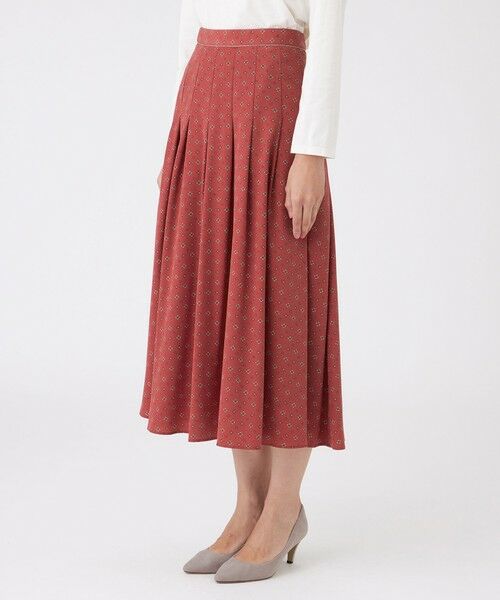 TRANS WORK / トランスワーク ロング・マキシ丈スカート | 【ウォッシャブル】ジオメトリックプリントスカート | 詳細5