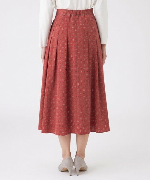 TRANS WORK / トランスワーク ロング・マキシ丈スカート | 【ウォッシャブル】ジオメトリックプリントスカート | 詳細6