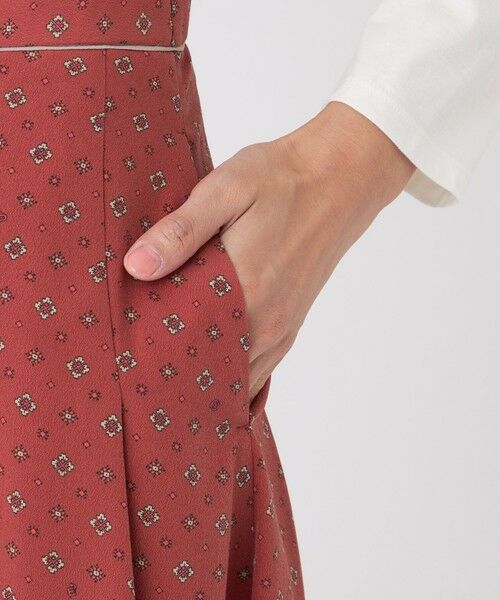 TRANS WORK / トランスワーク ロング・マキシ丈スカート | 【ウォッシャブル】ジオメトリックプリントスカート | 詳細7