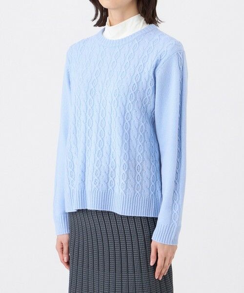 TRANS WORK / トランスワーク ニット・セーター | 【ウォッシャブル】ケーブルニットプルオーバー | 詳細4