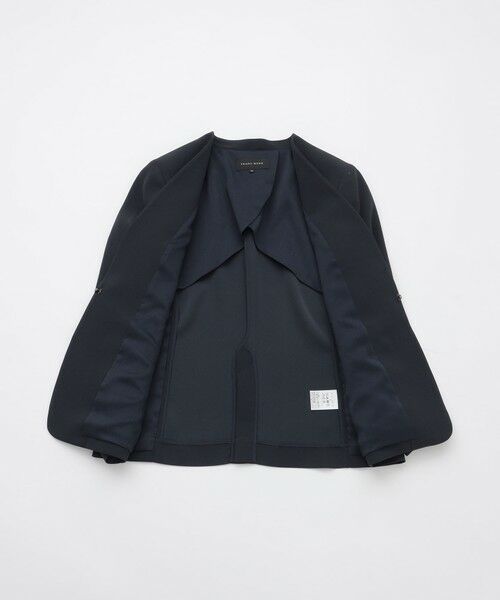 TRANS WORK / トランスワーク ノーカラージャケット | 【美シリーズ・セットアップ対応・ウォッシャブル】バックサテンジョーゼットジャケット | 詳細12