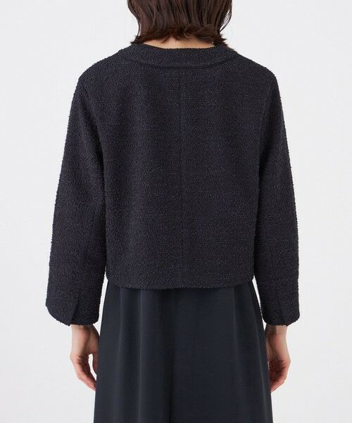 TRANS WORK / トランスワーク ノーカラージャケット | 【ウォッシャブル】ミックスツィードジャケット | 詳細6