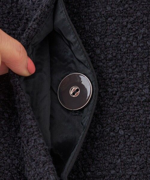 TRANS WORK / トランスワーク ノーカラージャケット | 【ウォッシャブル】ミックスツィードジャケット | 詳細10