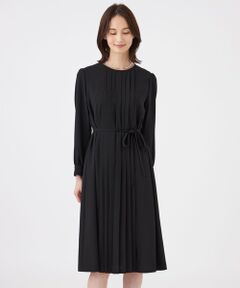 【ウォッシャブル・UV・防しわ】ストレッチジョーゼットワンピース