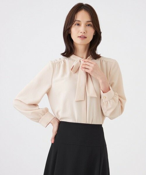 TRANS WORK / トランスワーク シャツ・ブラウス | 【ウォッシャブル・UV・防しわ】ストレッチジョーゼットブラウス（ピンク5）