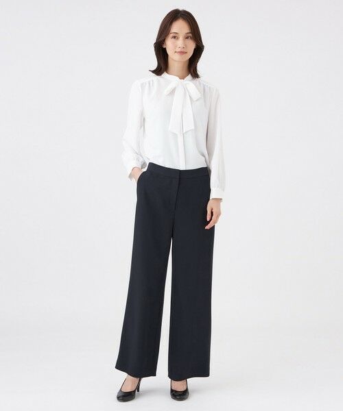 TRANS WORK / トランスワーク シャツ・ブラウス | 【ウォッシャブル・UV・防しわ】ストレッチジョーゼットブラウス | 詳細1