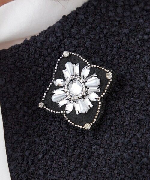 TRANS WORK / トランスワーク ネックレス・ペンダント・チョーカー | フェルトブローチ（花）（ブラック1）