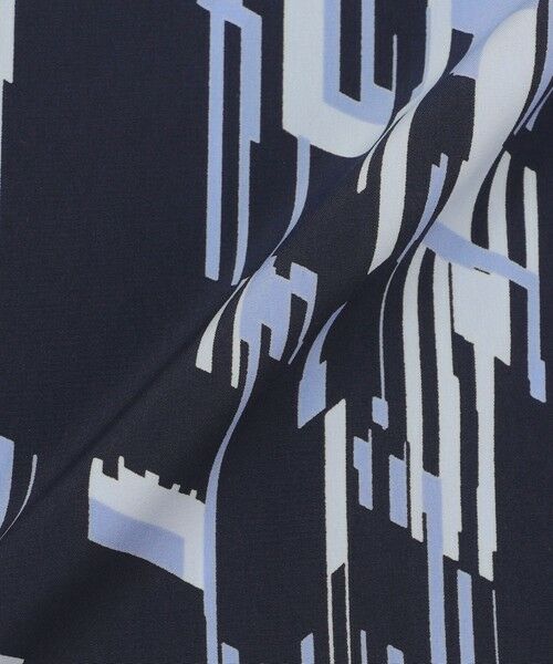 TRANS WORK / トランスワーク シャツ・ブラウス | 【ウォッシャブル】パウダーデシン幾何プリントブラウス | 詳細6