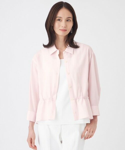 TRANS WORK / トランスワーク シャツ・ブラウス | 【接触冷感・ウォッシャブル】スラブクレープブラウス（ピンク3）