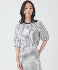 TRANS WORK / トランスワーク シャツ・ブラウス | 【ウォッシャブル】ツイストラティスプリントブラウス