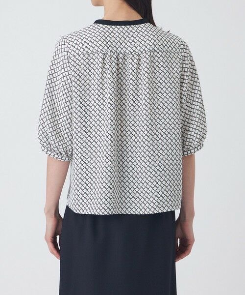 TRANS WORK / トランスワーク シャツ・ブラウス | 【ウォッシャブル】ツイストラティスプリントブラウス | 詳細5