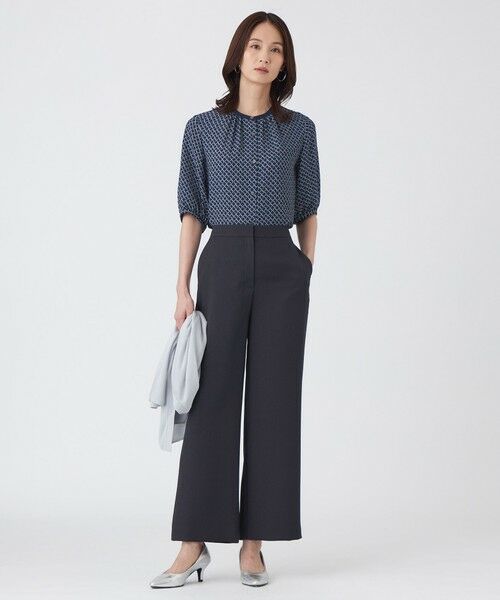 TRANS WORK / トランスワーク シャツ・ブラウス | 【ウォッシャブル】ツイストラティスプリントブラウス | 詳細2