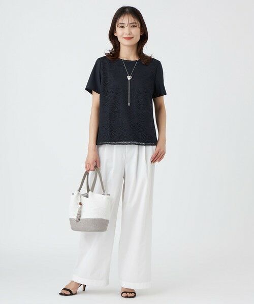 TRANS WORK / トランスワーク カットソー | 【ウォッシャブル】ジョーゼットジャージカットソー | 詳細2