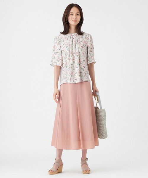 TRANS WORK / トランスワーク カットソー | 【ウォッシャブル】ルーセントフラワーカットソー | 詳細1