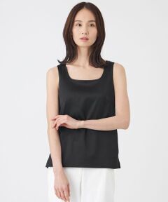 TRANS WORK / トランスワーク カットソー | 【ウォッシャブル】ストレッチサテン×スムースコンビカットソー