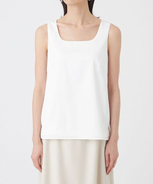 TRANS WORK / トランスワーク カットソー | 【ウォッシャブル】ストレッチサテン×スムースコンビカットソー | 詳細4