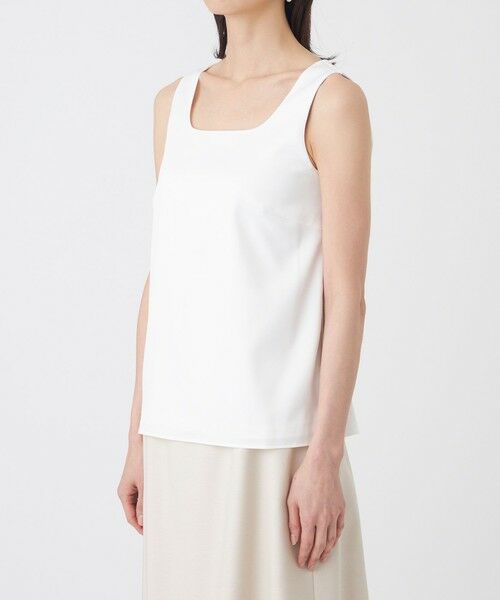 TRANS WORK / トランスワーク カットソー | 【ウォッシャブル】ストレッチサテン×スムースコンビカットソー | 詳細5