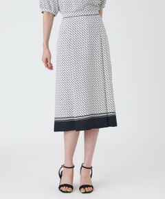 TRANS WORK / トランスワーク ロング・マキシ丈スカート | 【ウォッシャブル】ツイストラティスプリントスカート
