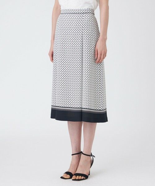 TRANS WORK / トランスワーク ロング・マキシ丈スカート | 【ウォッシャブル】ツイストラティスプリントスカート | 詳細6