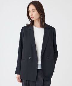 TRANS WORK / トランスワーク ノーカラージャケット | 【UV対策・着用しわ軽減・ウォッシャブル】エアリーコードレーンテーラードジャケット