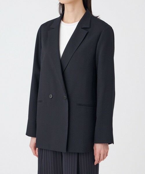 TRANS WORK / トランスワーク ノーカラージャケット | 【UV対策・着用しわ軽減・ウォッシャブル】エアリーコードレーンテーラードジャケット | 詳細5