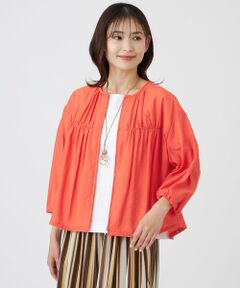 TRANS WORK / トランスワーク ノーカラージャケット | 【ウォッシャブル】ブライトワッシャーブルゾン