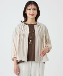 TRANS WORK / トランスワーク ノーカラージャケット | 【ウォッシャブル】ブライトワッシャーブルゾン