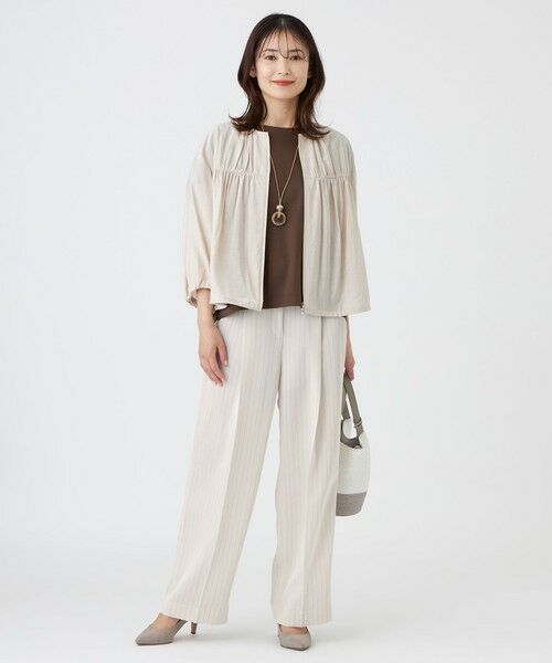 TRANS WORK / トランスワーク ノーカラージャケット | 【ウォッシャブル】ブライトワッシャーブルゾン | 詳細3