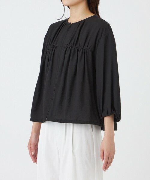 TRANS WORK / トランスワーク ノーカラージャケット | 【ウォッシャブル】ブライトワッシャーブルゾン | 詳細5