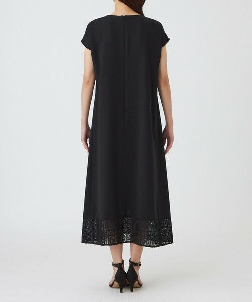 TRANS WORK / トランスワーク ロング・マキシ丈ワンピース | 【ウォッシャブル】クロッシュケミカルレースコンビワンピース | 詳細7