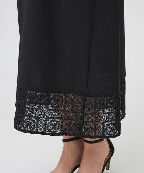 TRANS WORK / トランスワーク ロング・マキシ丈ワンピース | 【ウォッシャブル】クロッシュケミカルレースコンビワンピース | 詳細10