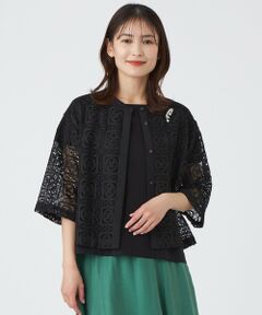 TRANS WORK / トランスワーク シャツ・ブラウス | 【ウォッシャブル】クロッシュケミカルレースコンビブラウス