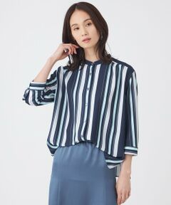 TRANS WORK / トランスワーク シャツ・ブラウス | 【ウォッシャブル】マルチストライププリントブラウス