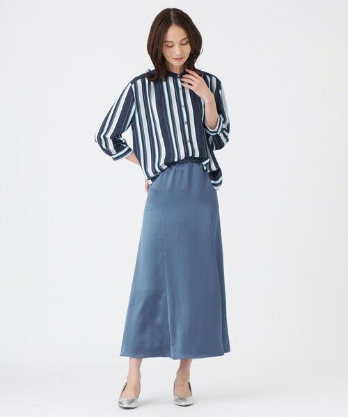 TRANS WORK / トランスワーク シャツ・ブラウス | 【ウォッシャブル】マルチストライププリントブラウス | 詳細3