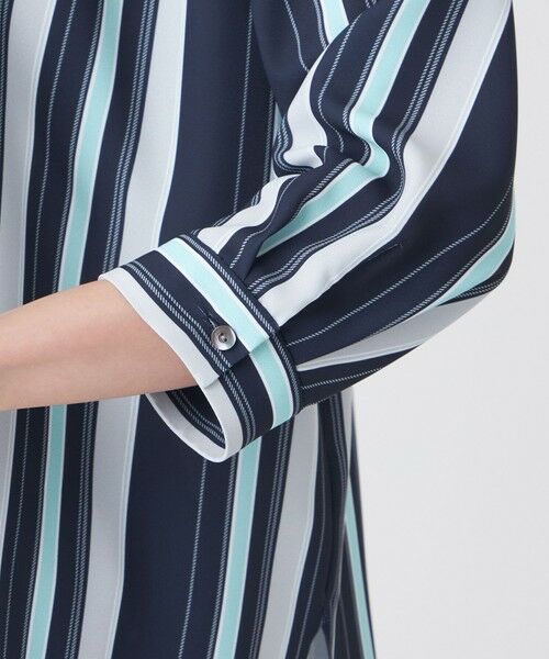 TRANS WORK / トランスワーク シャツ・ブラウス | 【ウォッシャブル】マルチストライププリントブラウス | 詳細8