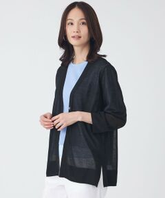 TRANS WORK / トランスワーク ニット・セーター | 【ウォッシャブル】シャイニーシアーニットカーディガン