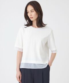 TRANS WORK / トランスワーク カットソー | 【ウォッシャブル】ジョーゼットジャージカットソー