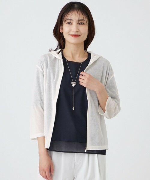 TRANS WORK / トランスワーク カットソー | 【ウォッシャブル・接触冷感・抗菌防臭・防しわ(着用じわ)】リバーフライスパーカー（オフホワイト1）