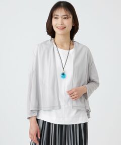 TRANS WORK / トランスワーク カットソー | 【ウォッシャブル・接触冷感・抗菌防臭・防しわ(着用じわ)】リバーフライスカーディガン