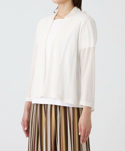 TRANS WORK / トランスワーク カットソー | 【ウォッシャブル・接触冷感・抗菌防臭・防しわ(着用じわ)】リバーフライスカーディガン | 詳細6
