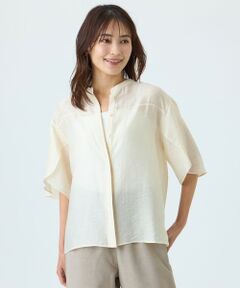 TRANS WORK / トランスワーク シャツ・ブラウス | 【予約販売】【ウォッシャブル】パウダーシアーブラウス
