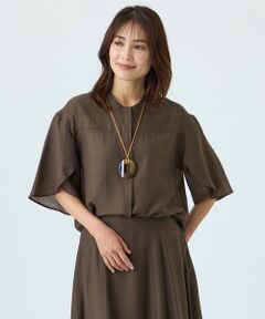 TRANS WORK / トランスワーク シャツ・ブラウス | 【予約販売】【ウォッシャブル】パウダーシアーブラウス